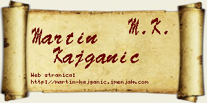 Martin Kajganić vizit kartica